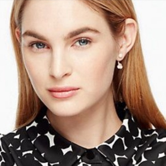 Kate Spade Gold Disco Pansy Ear Jacket Earrings - Picture 4 of 8